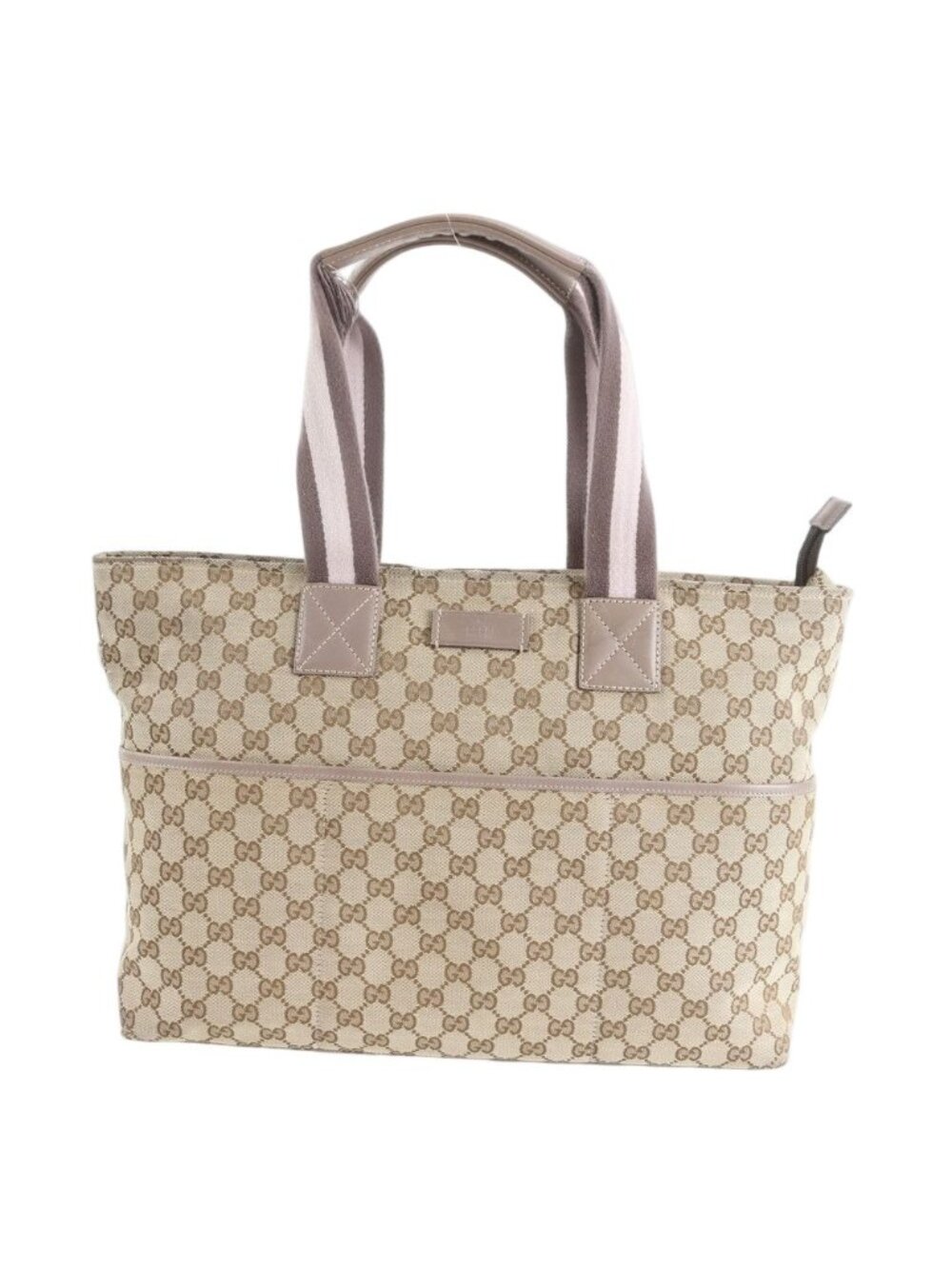 ★SOLD★ Gucci GG Canvas Leather Tote Shoulder Hand Ebm - Picture 1 of 14